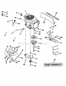 Page E Diagram and Parts List for 917251491  Craftsman Lawn Tractor