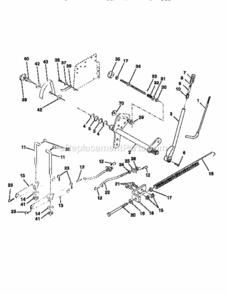 Page J Diagram and Parts List for 917251493  Craftsman Lawn Tractor