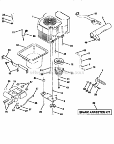 Page E Diagram and Parts List for 917251493  Craftsman Lawn Tractor