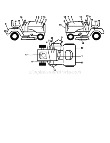 Page H Diagram and Parts List for 917251493  Craftsman Lawn Tractor