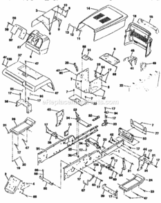 Page B Diagram and Parts List for 917251510  Craftsman Lawn Tractor