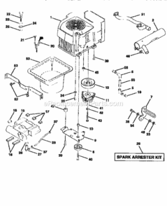 Page E Diagram and Parts List for 917251510  Craftsman Lawn Tractor