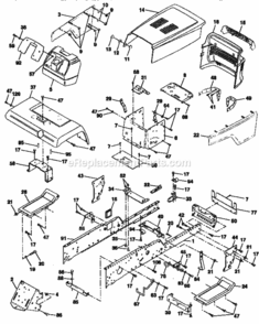 Page B Diagram and Parts List for 917251511  Craftsman Lawn Tractor