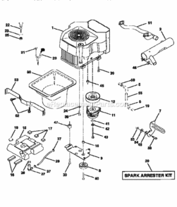 Page E Diagram and Parts List for 917251511  Craftsman Lawn Tractor