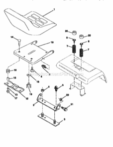 Page F Diagram and Parts List for 917251511  Craftsman Lawn Tractor