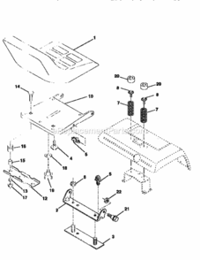 Page F Diagram and Parts List for 917251512  Craftsman Lawn Tractor