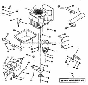 Page E Diagram and Parts List for 917251520  Craftsman Lawn Tractor