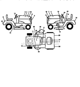 Page I Diagram and Parts List for 917251520  Craftsman Lawn Tractor