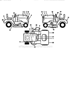 Page K Diagram and Parts List for 917251521  Craftsman Lawn Tractor