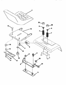 Page F Diagram and Parts List for 917251522  Craftsman Lawn Tractor