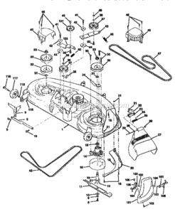 Page H Diagram and Parts List for 917251522  Craftsman Lawn Tractor