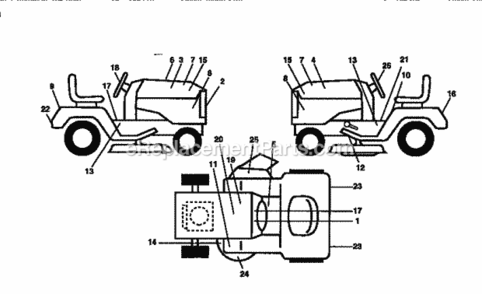Page I Diagram and Parts List for 917251522  Craftsman Lawn Tractor