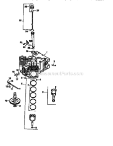 Page K Diagram and Parts List for 917251523  Craftsman Lawn Tractor