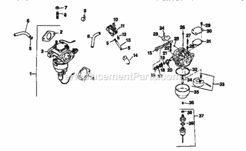 Page U Diagram and Parts List for 917251523  Craftsman Lawn Tractor