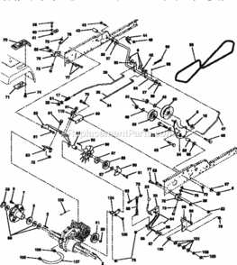 Page C Diagram and Parts List for 917251523  Craftsman Lawn Tractor