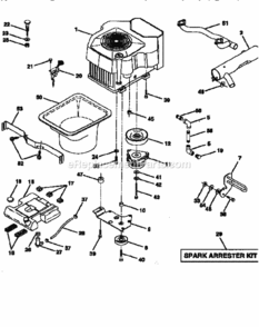 Page E Diagram and Parts List for 917251523  Craftsman Lawn Tractor