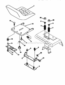 Page F Diagram and Parts List for 917251523  Craftsman Lawn Tractor