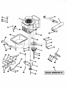 Page E Diagram and Parts List for 917251550  Craftsman Lawn Tractor