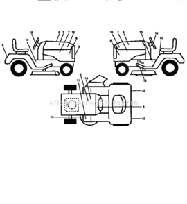 Page G Diagram and Parts List for 917251551  Craftsman Lawn Tractor