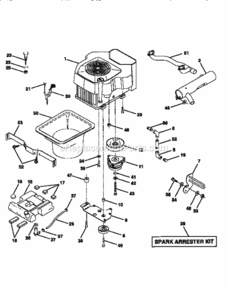 Page E Diagram and Parts List for 917251560  Craftsman Lawn Tractor