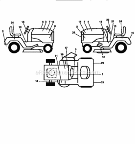 Page G Diagram and Parts List for 917251561  Craftsman Lawn Tractor