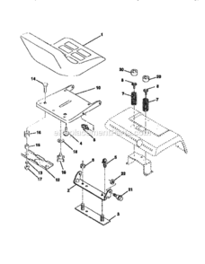 Page F Diagram and Parts List for 917251570  Craftsman Lawn Tractor