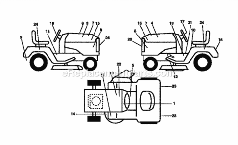 Page I Diagram and Parts List for 917251570  Craftsman Lawn Tractor