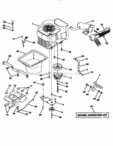 Page E Diagram and Parts List for 917251571  Craftsman Lawn Tractor