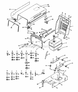 Page B Diagram and Parts List for 91725160  Craftsman Lawn Tractor
