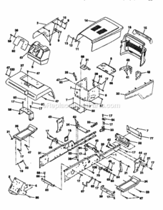 Page B Diagram and Parts List for 917251630  Craftsman Lawn Tractor