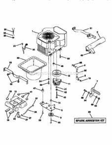 Page E Diagram and Parts List for 917251630  Craftsman Lawn Tractor
