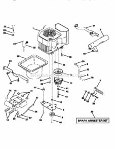 Page E Diagram and Parts List for 917251640  Craftsman Lawn Tractor