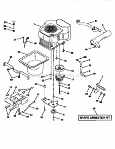 Page E Diagram and Parts List for 917251641  Craftsman Lawn Tractor