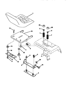 Page F Diagram and Parts List for 917251641  Craftsman Lawn Tractor