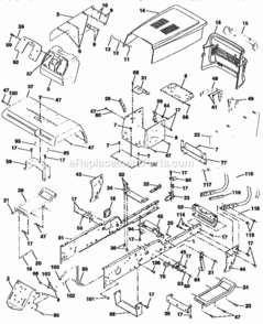 Page B Diagram and Parts List for 917251642  Craftsman Lawn Tractor
