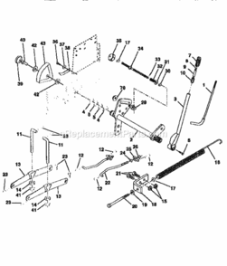 Page G Diagram and Parts List for 917251642  Craftsman Lawn Tractor