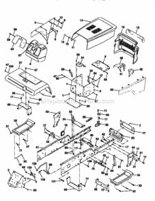 Page B Diagram and Parts List for 917251660  Craftsman Lawn Tractor