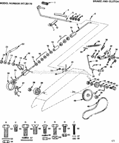 Page C Diagram and Parts List for 91725170  Craftsman Lawn Tractor