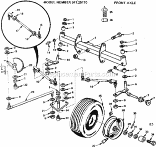 Part Location Diagram of 2891R Craftsman Wheel