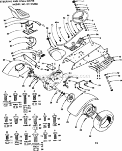 Page B Diagram and Parts List for 91725180  Craftsman Lawn Tractor