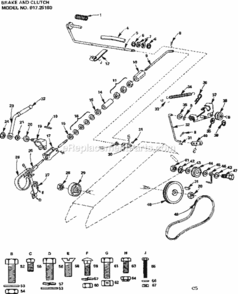 Page C Diagram and Parts List for 91725180  Craftsman Lawn Tractor