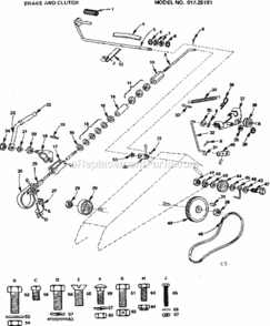 Page C Diagram and Parts List for 91725181  Craftsman Lawn Tractor