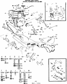 Page A Diagram and Parts List for 917251884  Craftsman Tiller