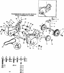 Page B Diagram and Parts List for 917251884  Craftsman Tiller