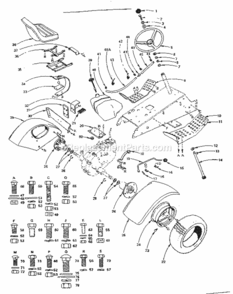 Page B Diagram and Parts List for 91725190  Craftsman Lawn Tractor