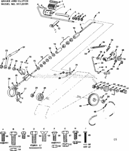 Page C Diagram and Parts List for 91725191  Craftsman Lawn Tractor