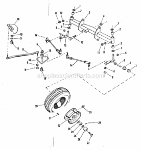 Page D Diagram and Parts List for 91725200  Craftsman Lawn Tractor