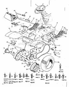 Page B Diagram and Parts List for 91725201  Craftsman Lawn Mower