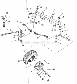 Page C Diagram and Parts List for 91725201  Craftsman Lawn Mower