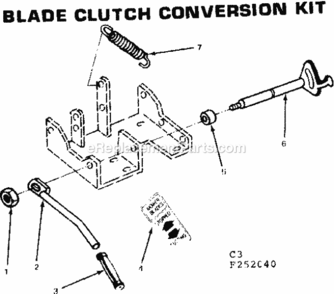 Page C Diagram and Parts List for 917252040  Craftsman Lawn Mower